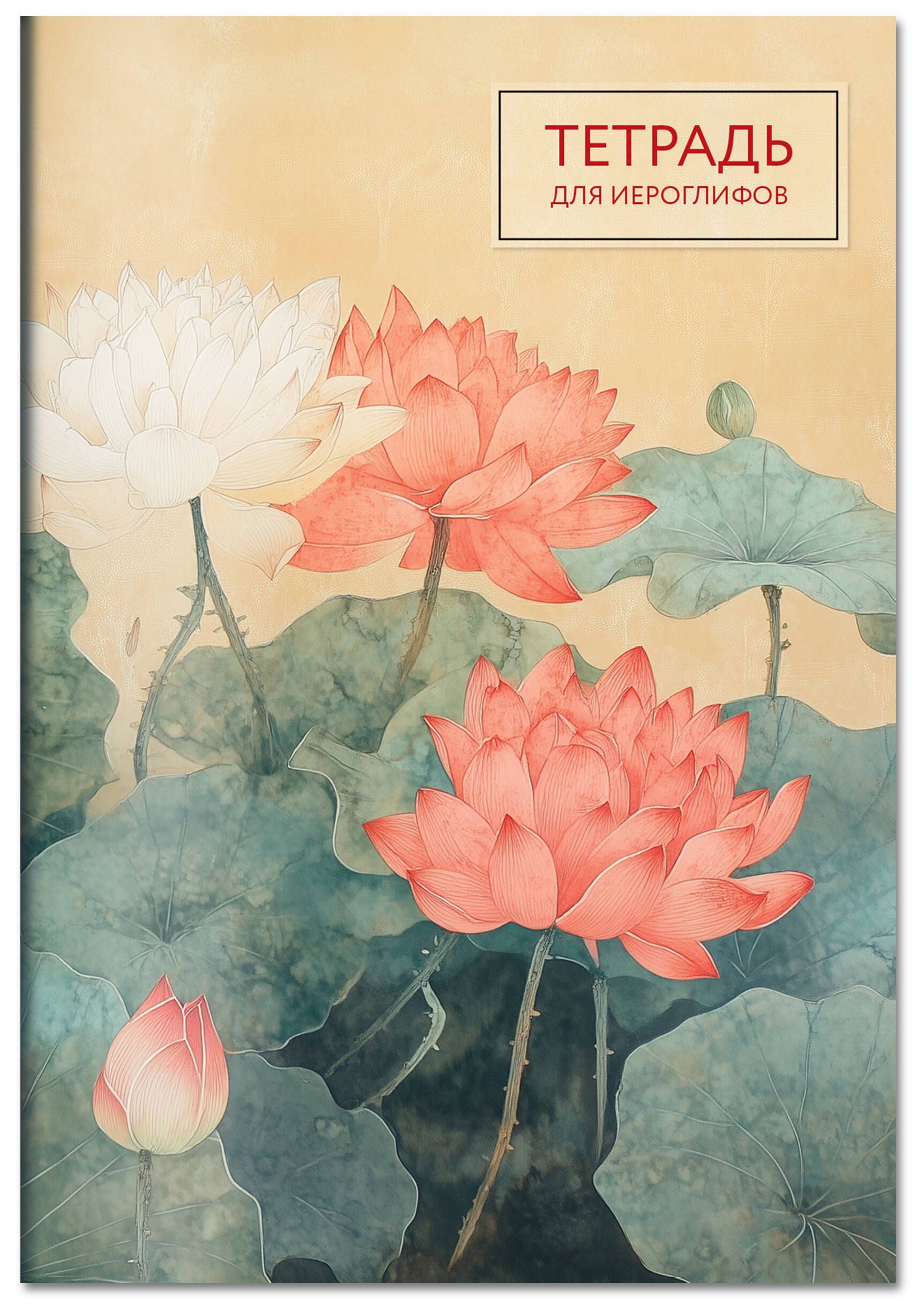 Тетрадь для записи иероглифов китайских японских корейских (лотосы) | Reference Book - Ozon image 5