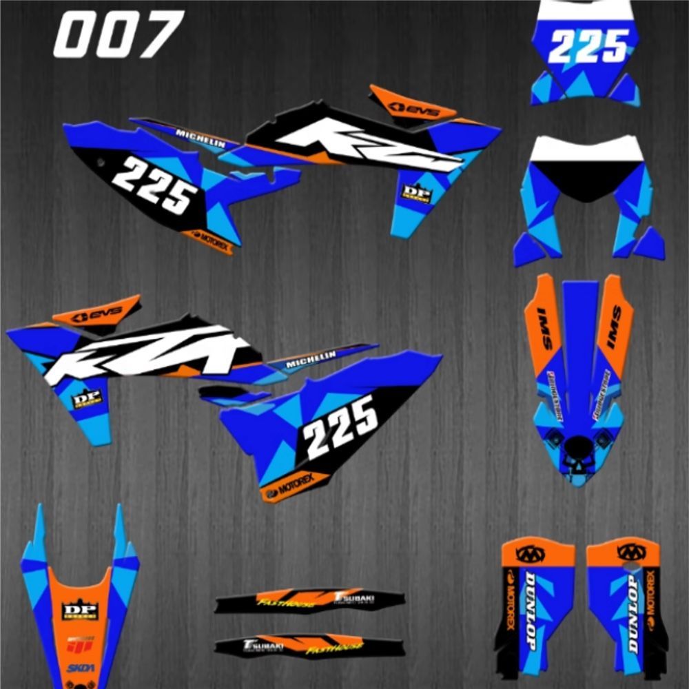 Комплект наклеек на пластик толстые K23 3M KTM EXC XC XCW SX SXF 2023 2024