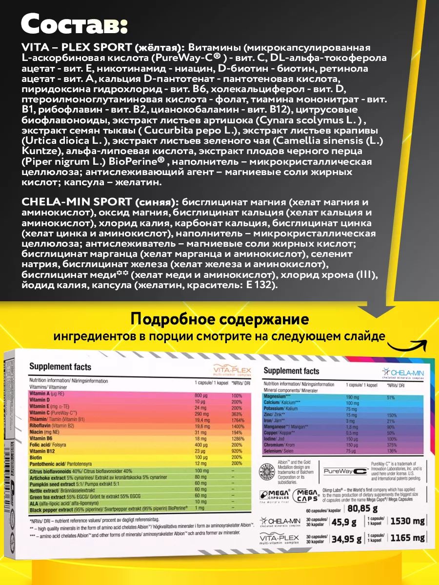 Olimp Nutrition, Vita-Min Multiple Sport, 60 капсул