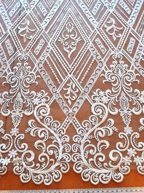 ВЫШИВКАплотнойгладьюнасеткесмерцающейпайеткой-Кружево-Тканьдляшитья,рукоделия(3рапорта)