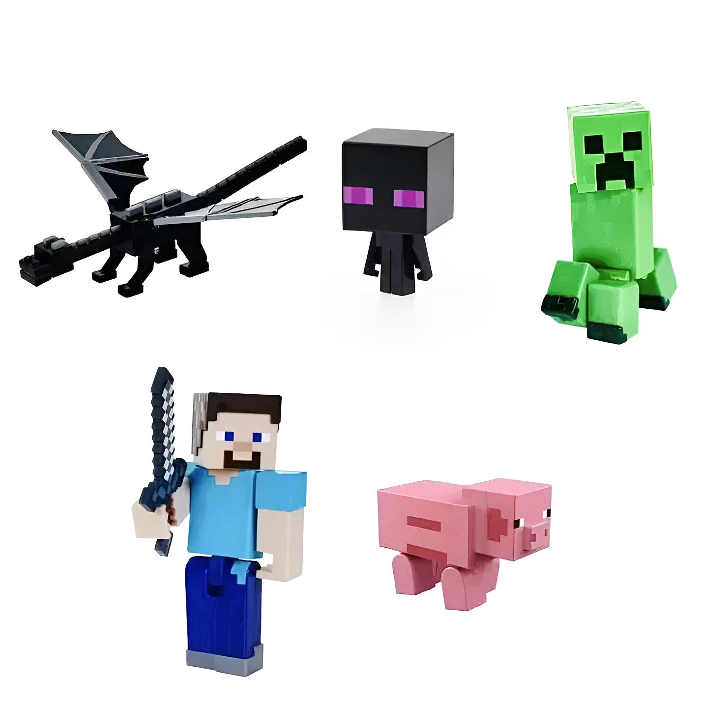 Майнкрафт / Minecraft Набор лицензионных мини-фигурок Micro Collection (5 штук)