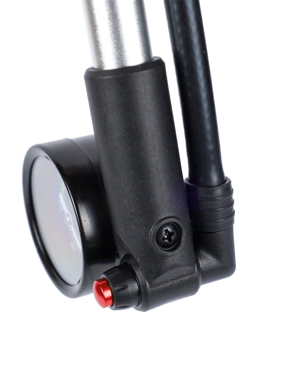Велонасос для MTB вилок COMIRON PLUG, алюминиевый цилиндр, пластиковая ручка, Presta-Schrader, 20,7 бар Велонасос для MTB вилок COMIRON PLUG, алюминиевый цилиндр, пластиковая ручка, Presta-Schrader, 20,7 бар