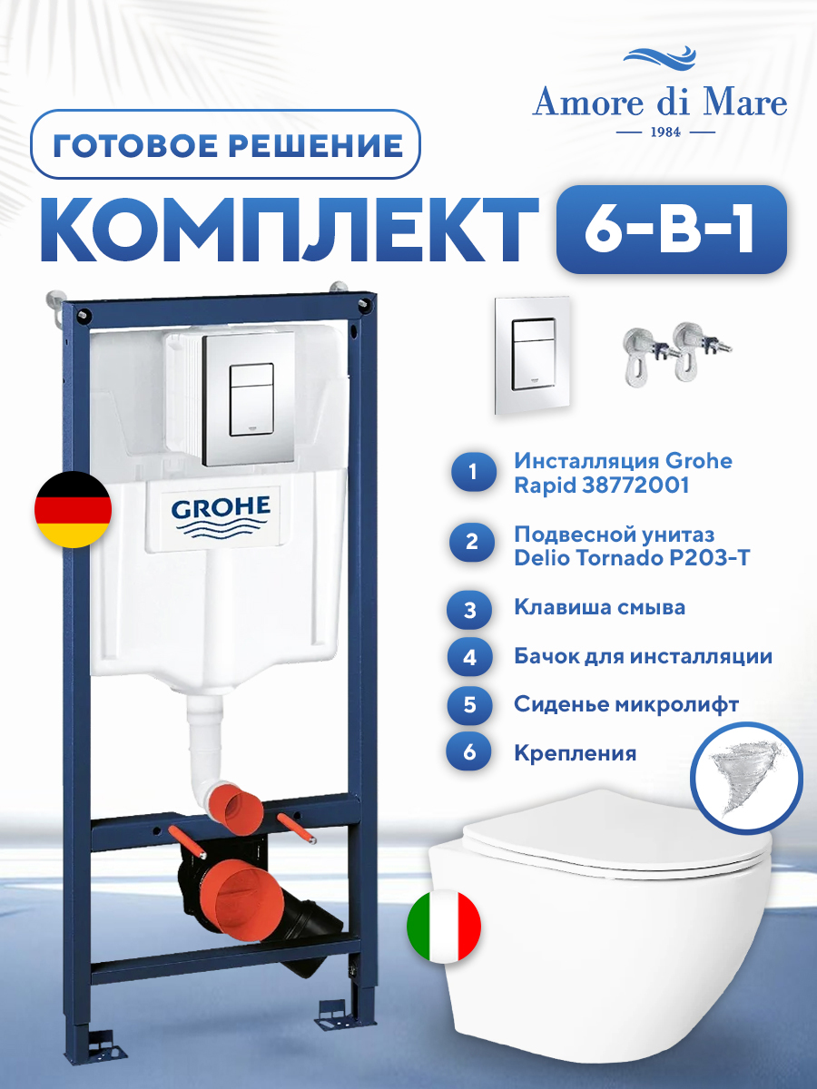 Grohe Rapid 38772001 + Delio Tornado