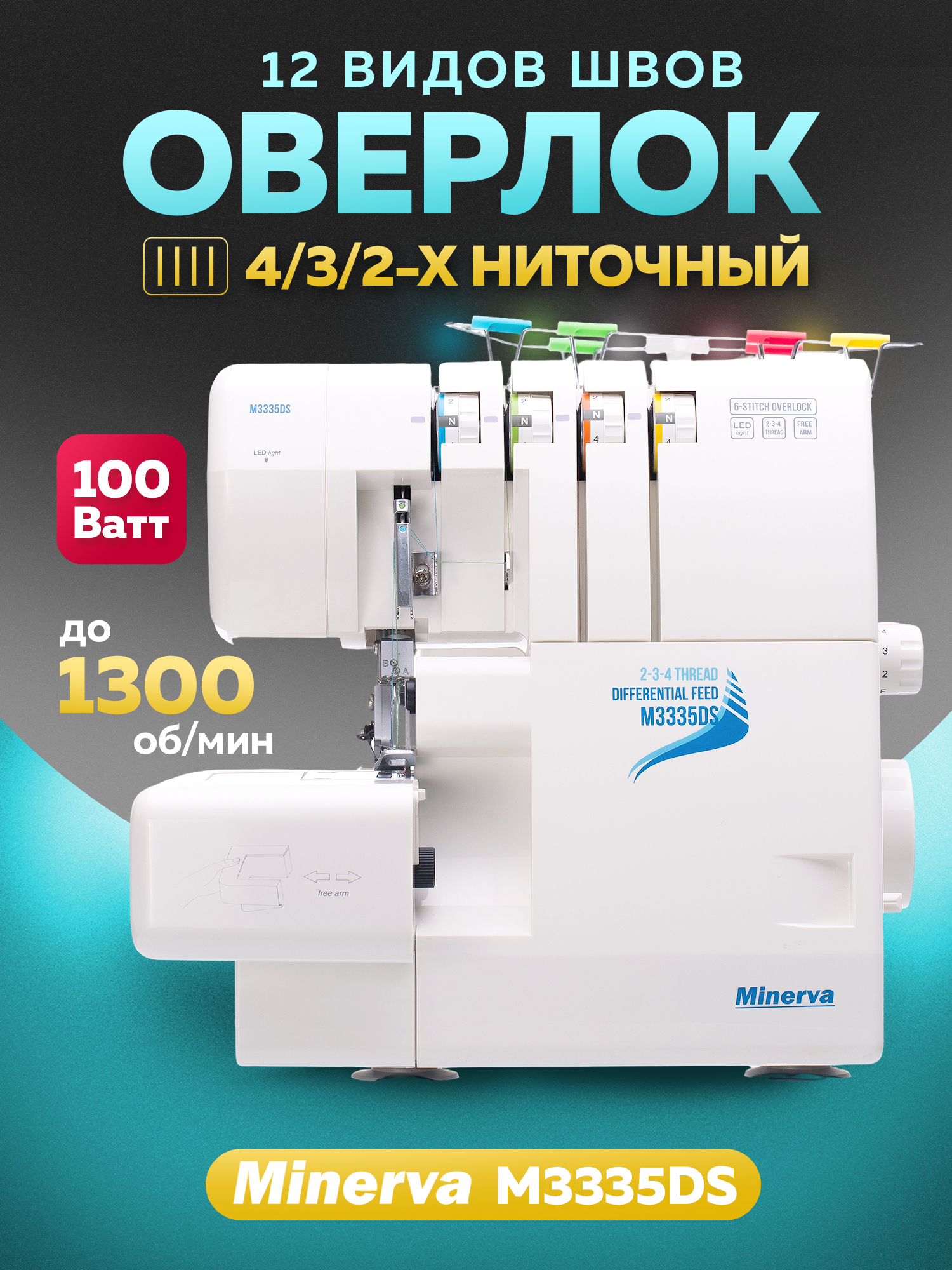 MinervaОверлокM3335DS,операций10