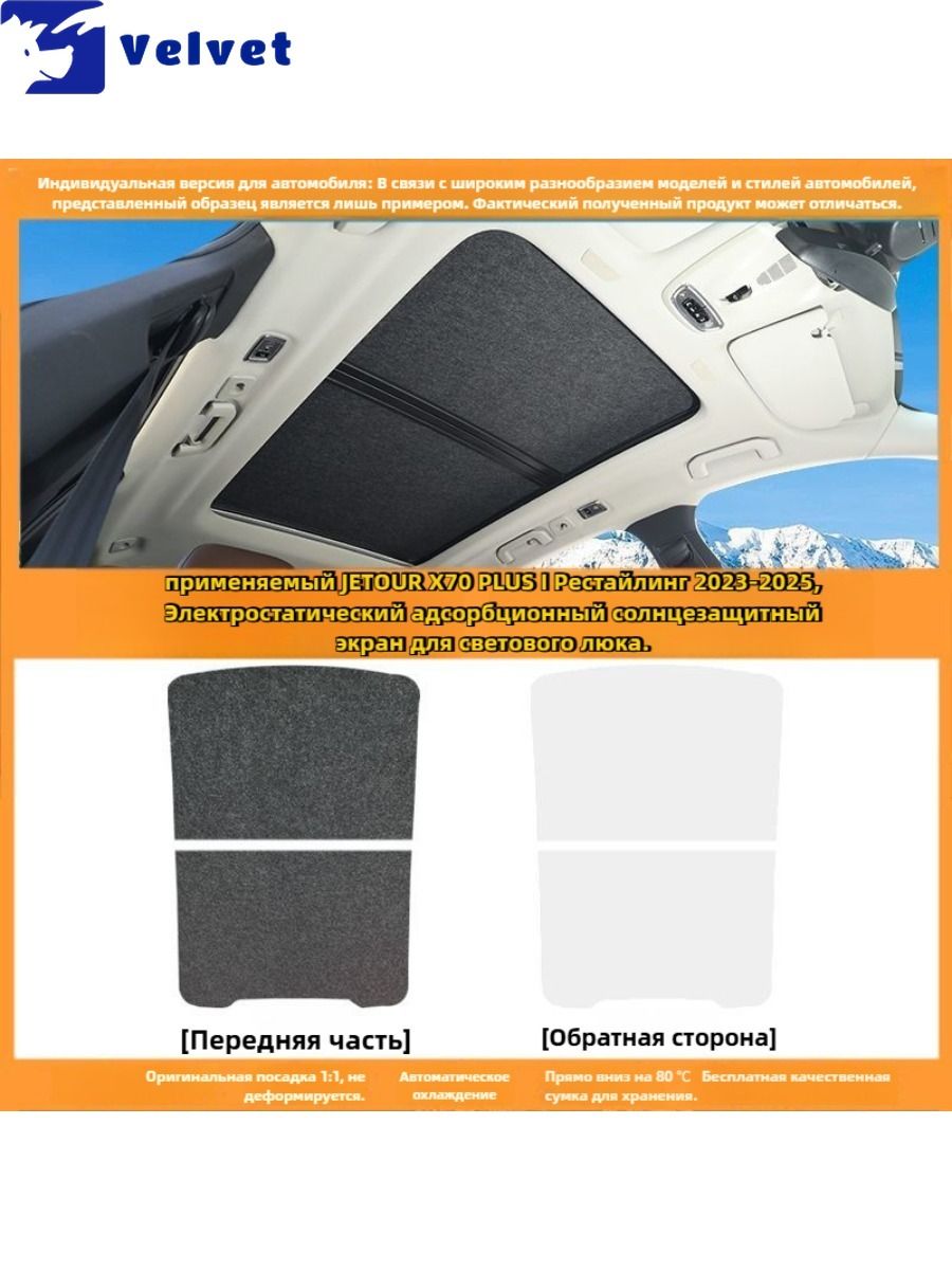 СолнцезащитныйкозырекдляJETOURX70PLUSIРестайлинг.