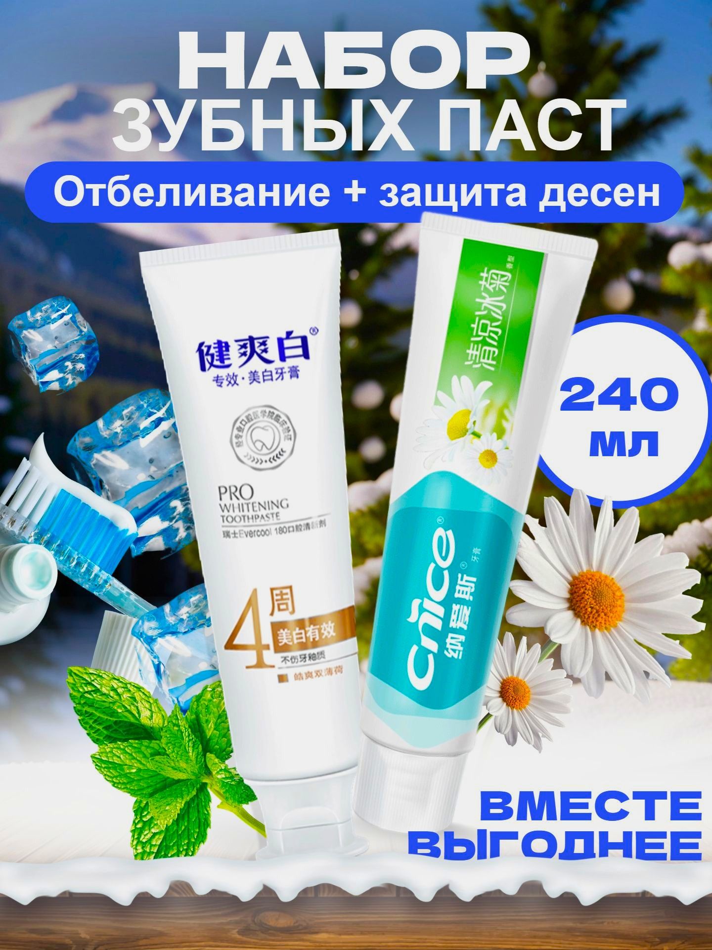 Toothpaste Cnice Профессиональная зубная паста Cnice Бережное отбеливание, защита от ...