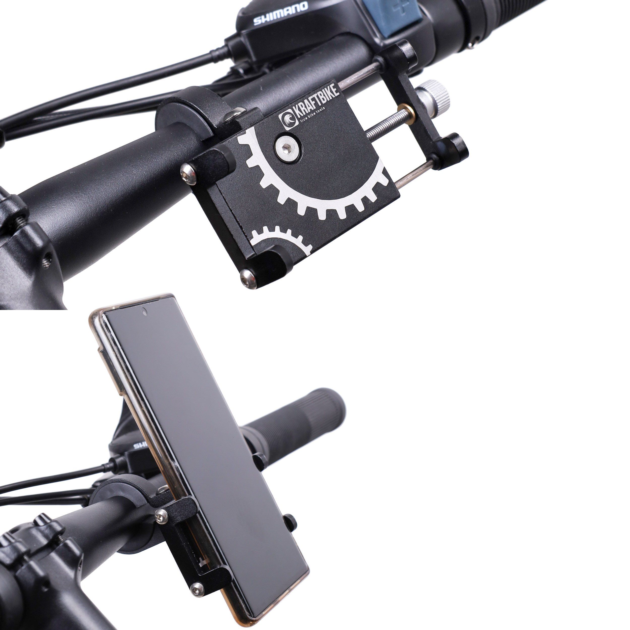 Держатель для телефона на руль велосипеда COMIRON KRAFTBIKE BG-087, 82 127 мм, алюминиевый, черный Держатель для телефона на руль велосипеда COMIRON KRAFTBIKE BG-087, 82 127 мм, алюминиевый, черный