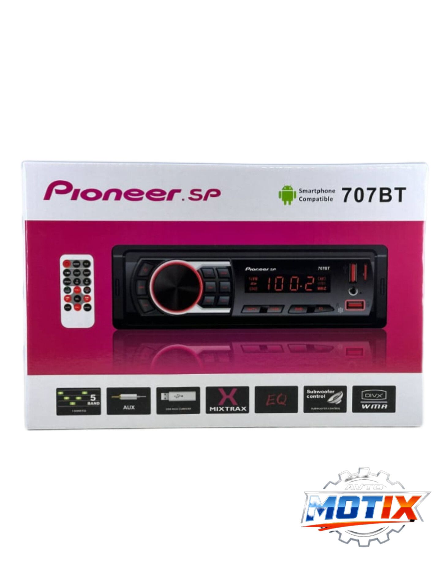 Автомагнитола 1DIN Pioneer 708BT