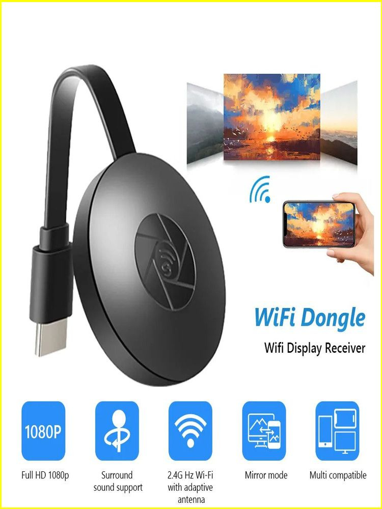 Адаптерресивер Miracast TV Dongle G2, совместимый с HDMI, применяемый для беспроводного зеркалирования #1