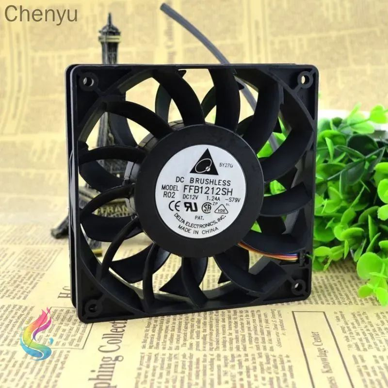 Промышленный вентилятор Delta FFB1212SH 120x120x38mm 12V мощный вентилятор высокие обороты большой поток #1