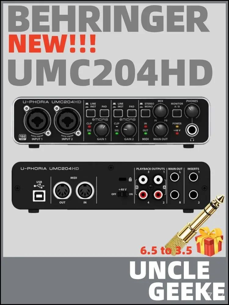 Аудиоинтерфейс Behringer UMC204HD #1