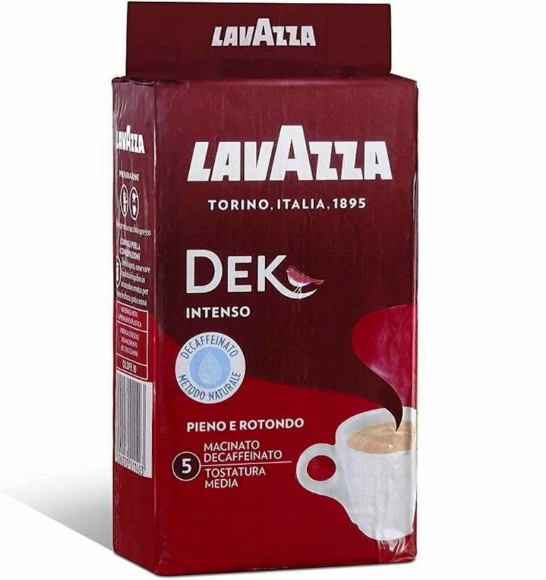Кофе молотый Lavazza Dek Intenso, 250г x 2шт #1
