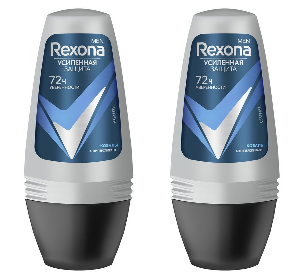 Rexona Антиперспирант мужской шариковый кобальт, защита от пота и запаха, 2 x 50 мл (2 штуки)  #1