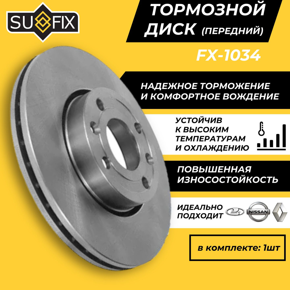 Тормозной диск Лада Ларгус Передние Ниссан Тиида С11 Рено Меган 2 ...