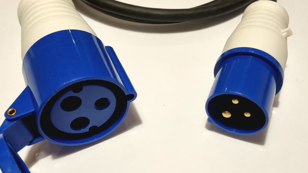 Кабель F (female) Вилка 16а 013 - Розетка 32а 223, 3х2.5mm - купить по ...