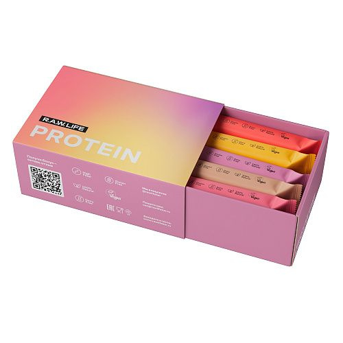 Raw Life, Набор протеиновых батончиков "Power MIX mini", 5 штук в ...