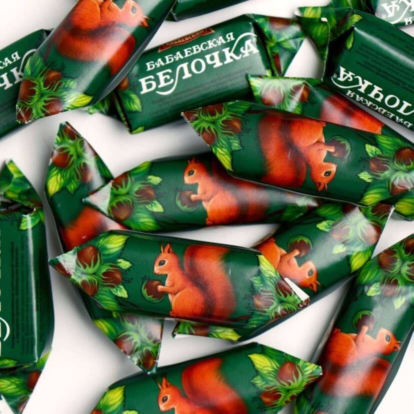 Конфеты Белочка 250 гр Бабаевский Шоколадные Московские конфеты Белочка 250 гр  #1