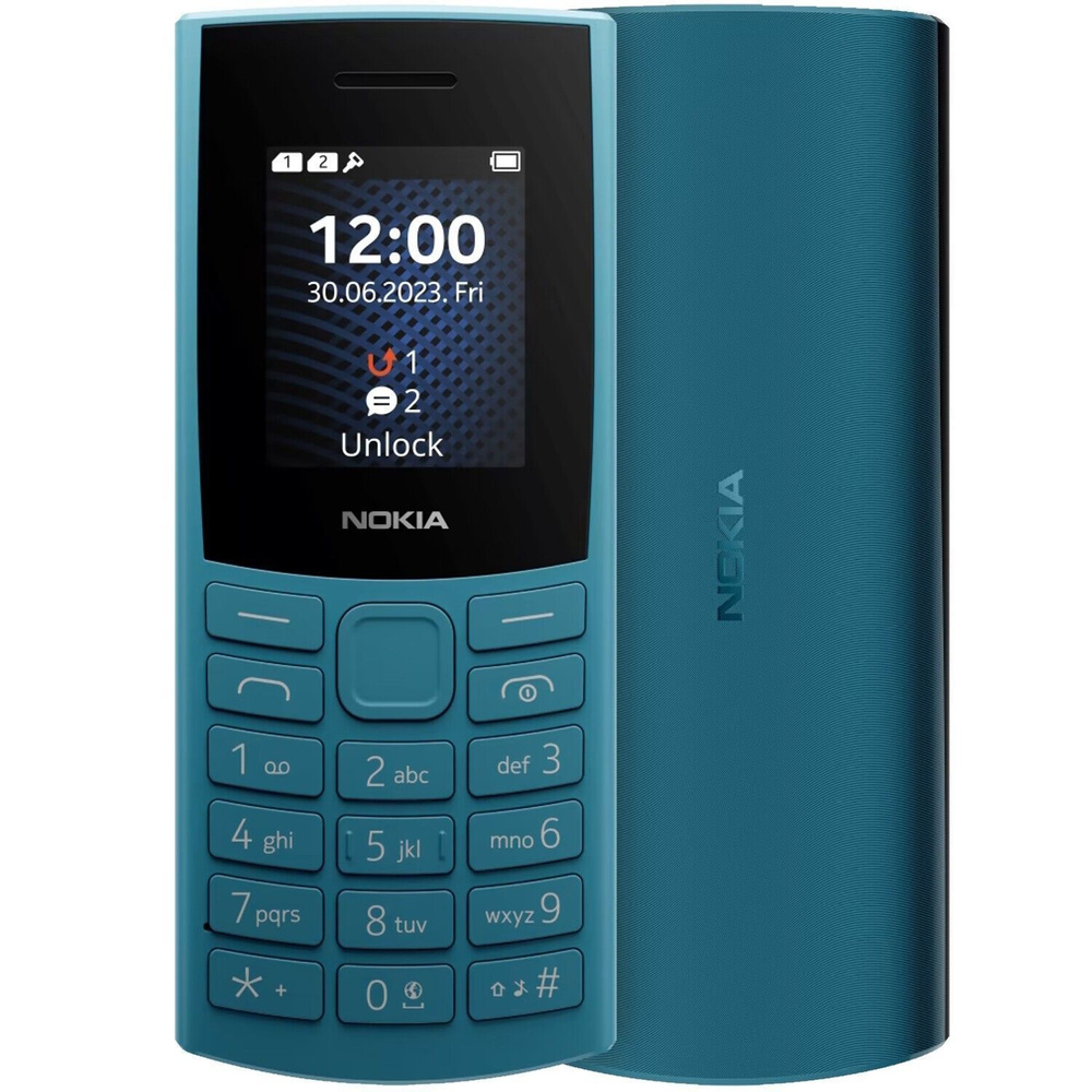 Мобильный телефон Nokia 105 DS (2023) TA-1557 Cyan, синий - купить по  выгодной цене в интернет-магазине OZON (1429482198)