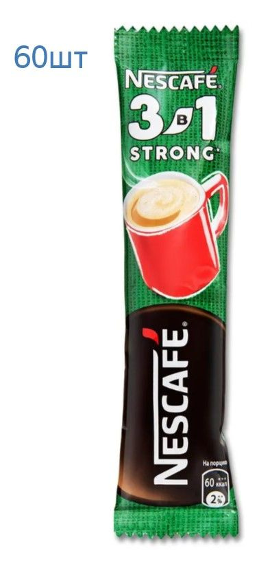 Nescafe Кофе растворимый Крепкий 3в1, 14.5 г, 60 шт/ #1