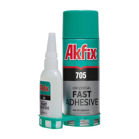 Двухкомпонентный клей AKFIX 705 MDF Kit (Акфикс 705 МДФ Кит) 125 гр клей + 400 мл активатор  #1