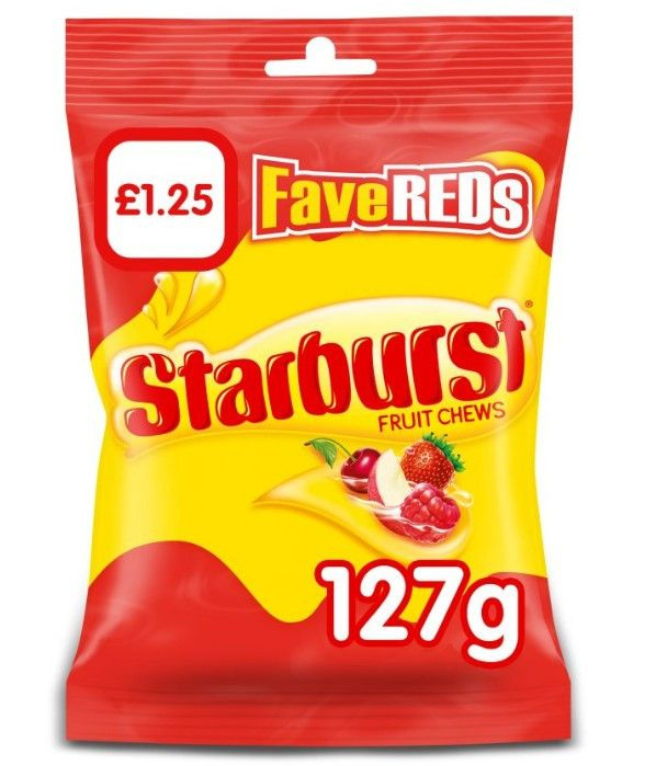 Жевательные конфеты Starburst Reds с фруктовым вкусом, 127гр. #1