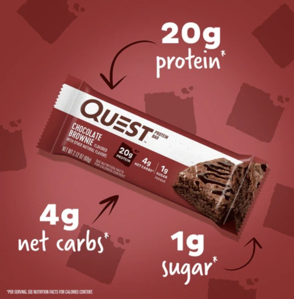 Протеиновый батончик Quest Protein Bar Chocolate Brownie 60 грамм. #1