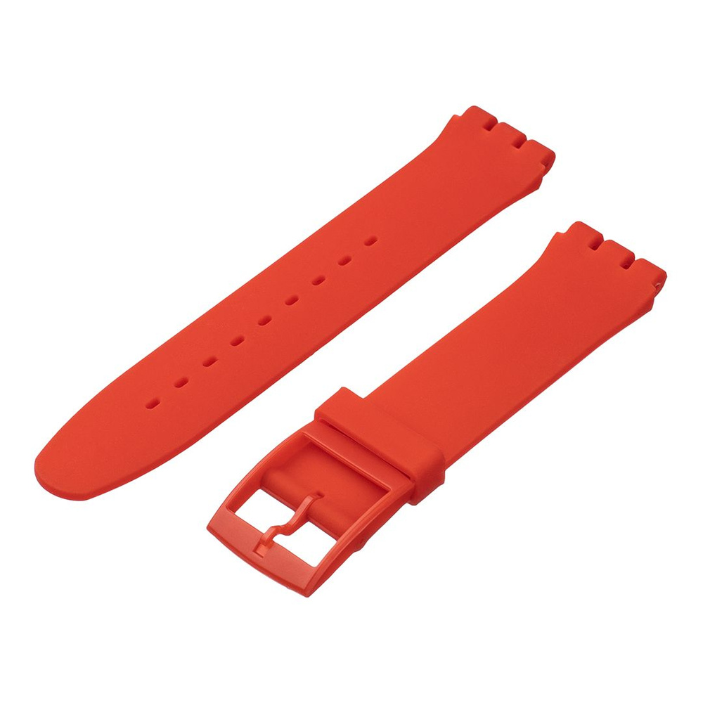 Ремешок для часов Swatch, 20мм, силиконовый, красный - купить с ...