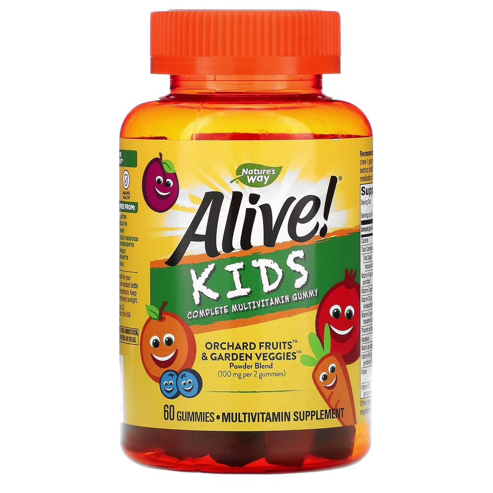 Nature's Way, Alive kids complete multivitamin gummy! Нейче вэй Алив ...