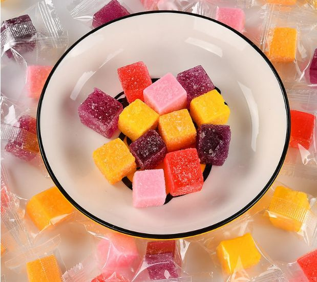Кубики желейные микс 500 г, фрукты тропические - купить с доставкой по ...