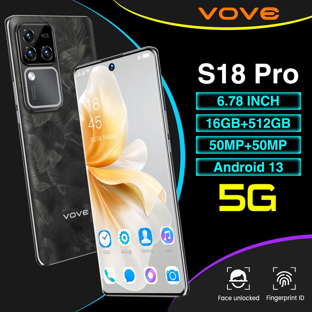 MAIMEITE Смартфон Ультратонкий новый мобильный телефон S18 Pro Смартфон  Dual SIM Dual Standby Ультранизкая цена Музыкальный мобильный телефон  Игровой ...