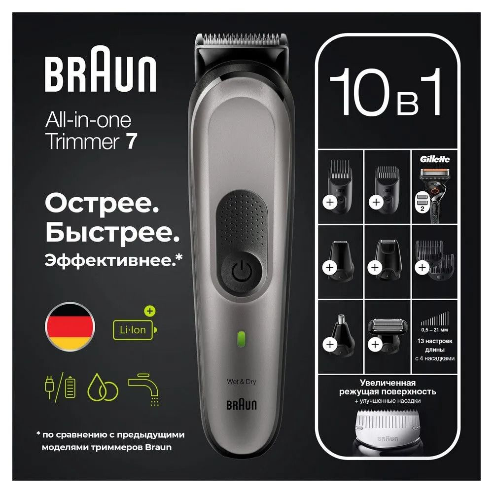 Купить триммер Braun BT5240 по низкой цене: отзывы, фото, характеристики в  интернет-магазине Ozon (618943591)