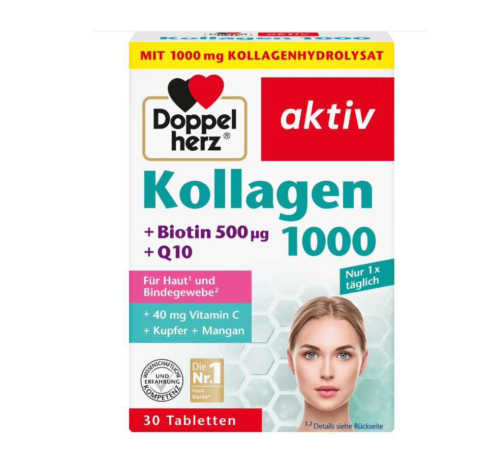 Коллаген 1000, таблетки 30 шт DOPPELHERZ комплекс с коллагеном - купить ...