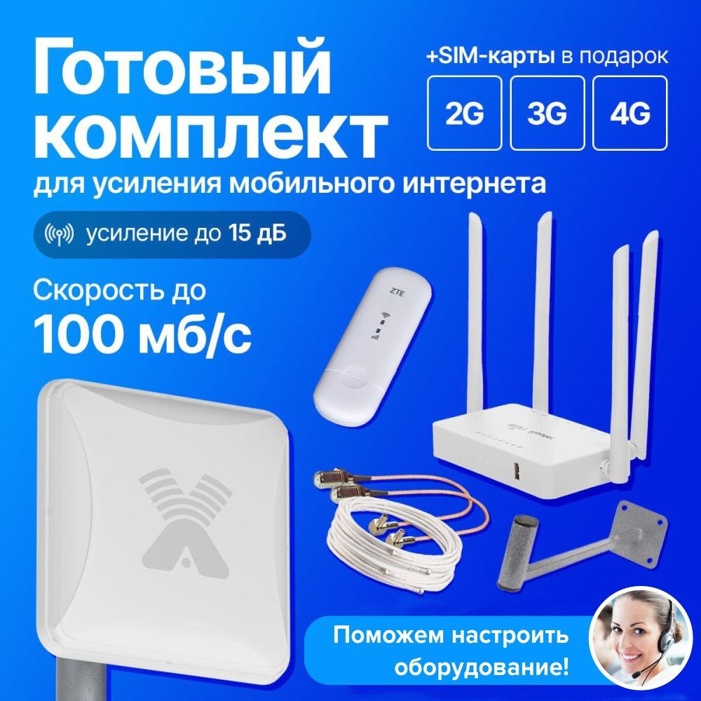 Усилитель сигнала сотовой связи и интернета с мощной антенной Antex Petra  BB mimo 15dBi + роутер wifi + модем 4g - купить с доставкой по выгодным  ценам в интернет-магазине OZON (1108174806)