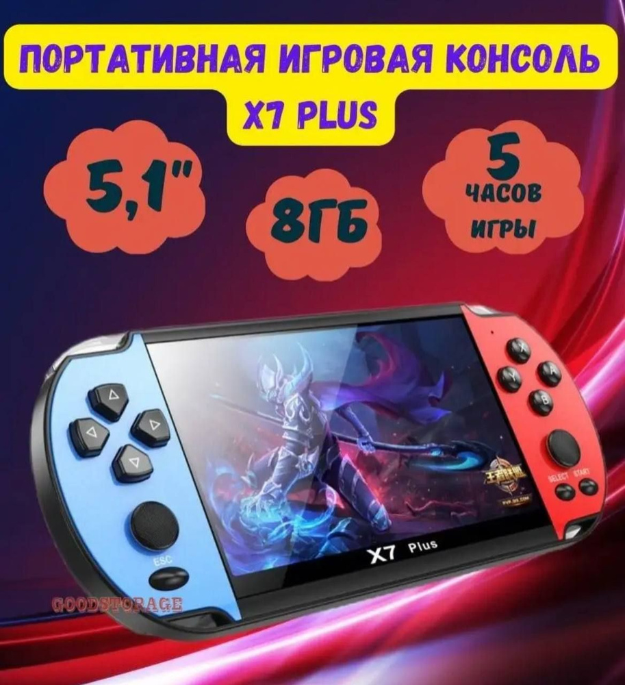 Игровая приставка для взрослых и детей портативная X7Plus - купить с  доставкой по выгодным ценам в интернет-магазине OZON (1503214424)