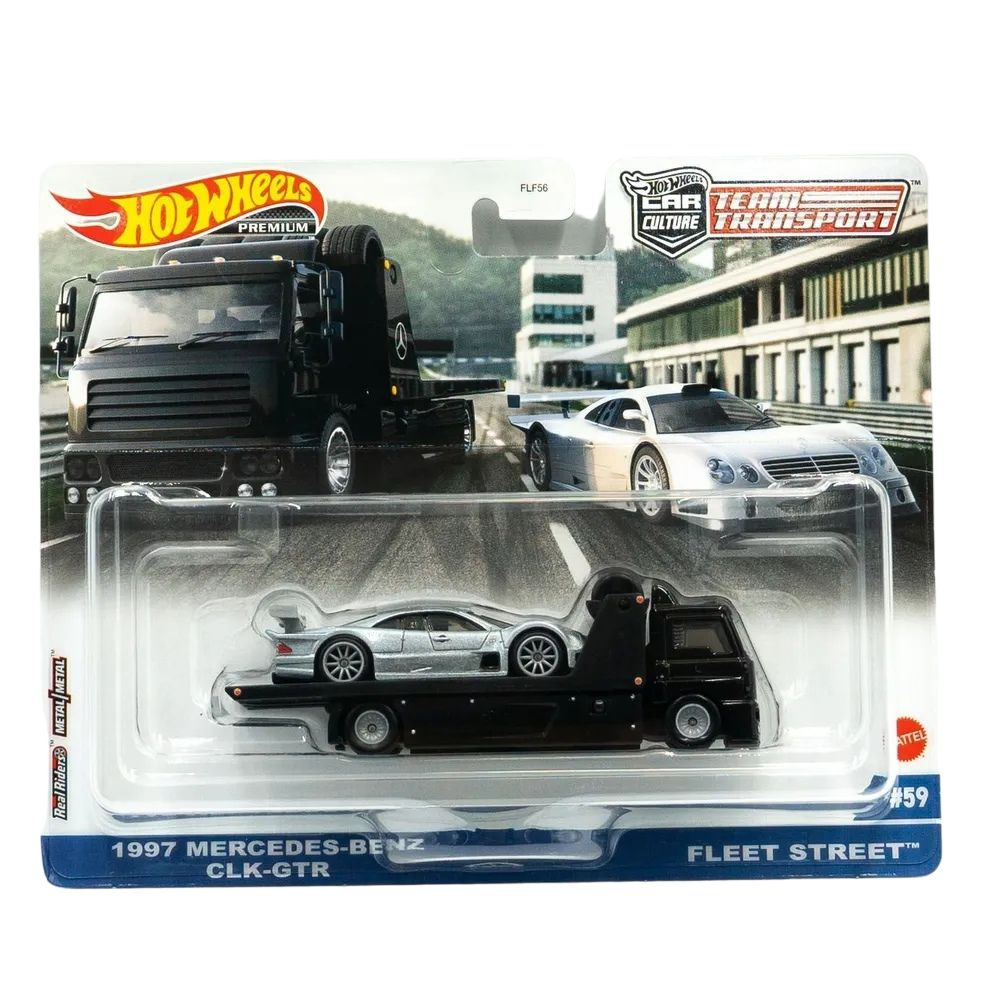 Игровой набор машинок Hot Wheels Team Transport - 1997 Mercedes-Benz  CLK-GTR and Fleet Street - купить с доставкой по выгодным ценам в  интернет-магазине OZON (1528782919)