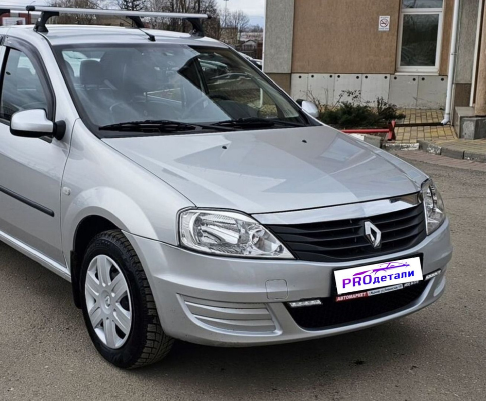 Бампер передний в цвет Renault Logan 1 Рено Логан (2009-2015) фаза 2 в  сборе D69 - Серебристый - купить с доставкой по выгодным ценам в  интернет-магазине OZON (1529373519)