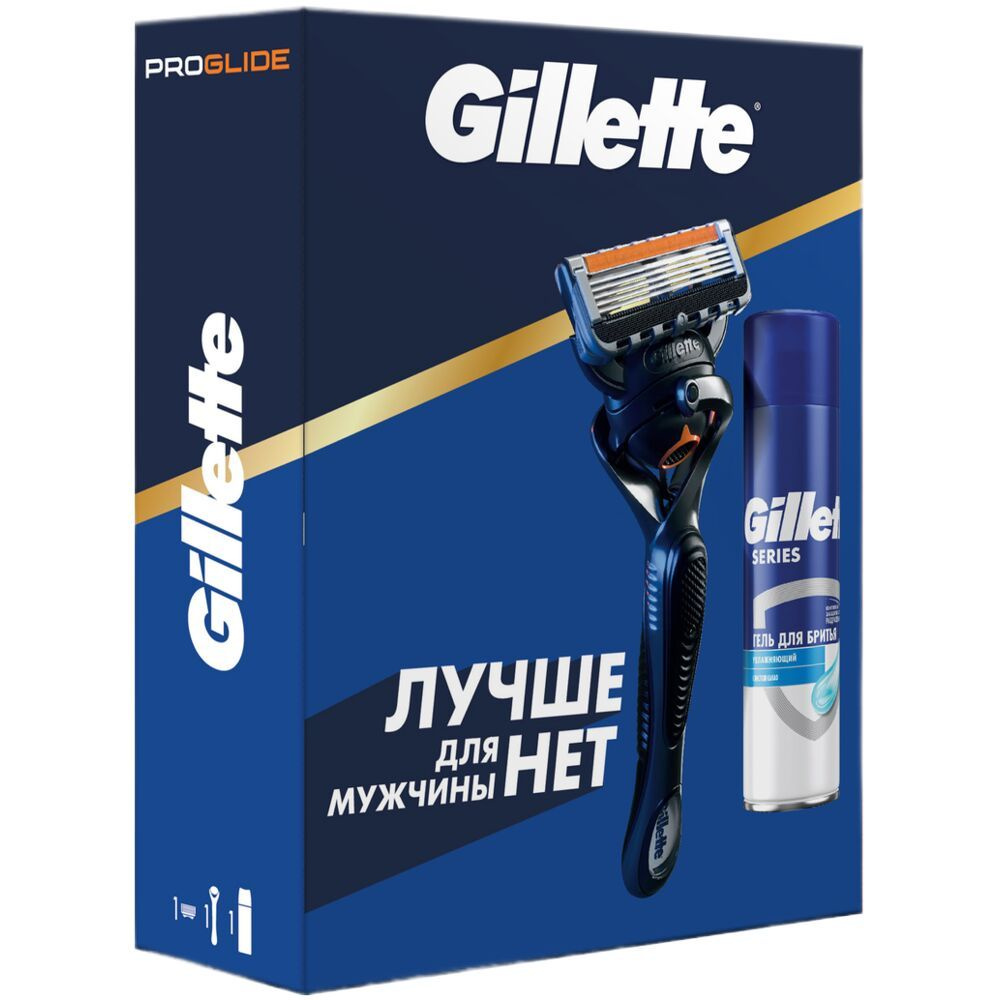Gillette Подарочный набор (Станок с 1 сменной кассетой + Гель для ...