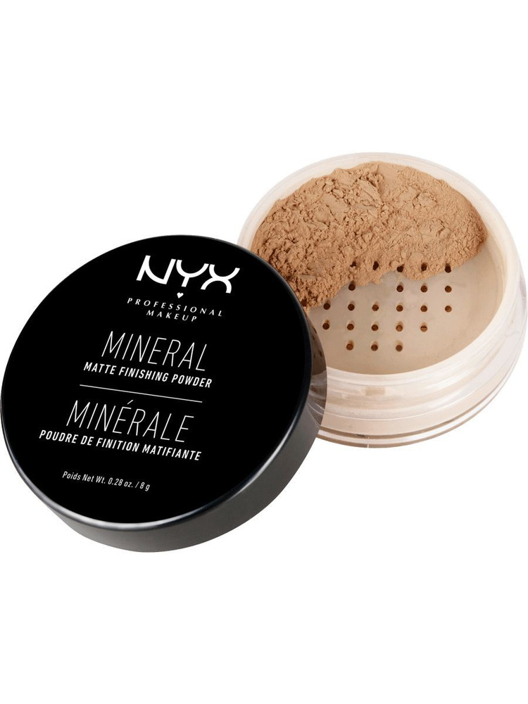 Пудра NYX PROFESSIONAL MAKEUP Puder Mineral Matte Finishing 02 Medium/Dark #1