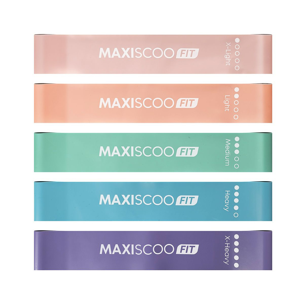 Набор фитнес резинок с мешком для хранения MAXISCOO FIT, 5 шт #1