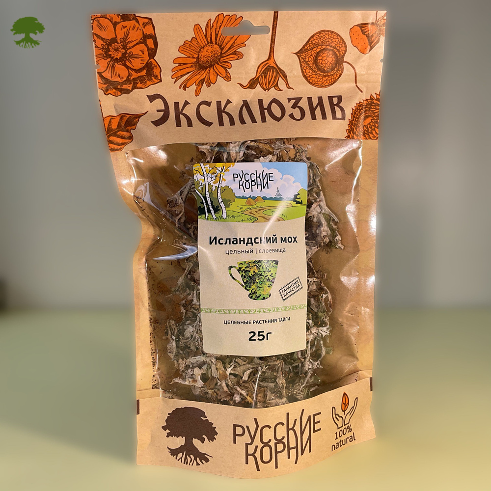 Травяной Сбор Исландский Мох Цельный От Кашля, 25 г - "Русские Корни ...