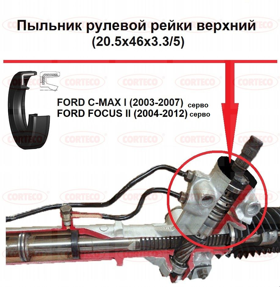 Сальник рулевой рейки