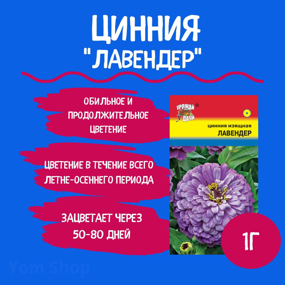 Циннии Урожай удачи Цинния Yom Shop One - купить по выгодным ценам в  интернет-магазине OZON (614044369)