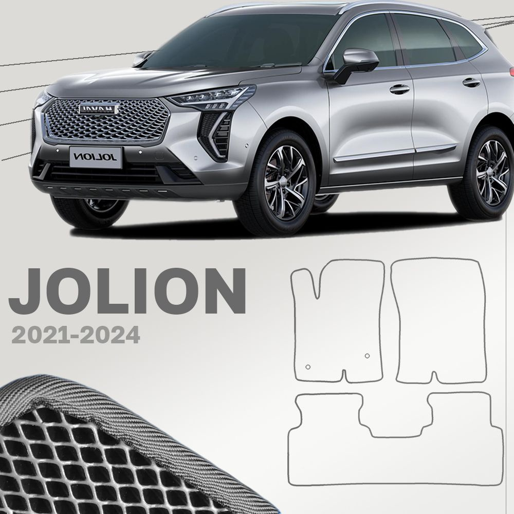 Коврики в салон автомобиля HAVAL_JOLION_1, цвет серый, черный - купить по  выгодной цене в интернет-магазине OZON (1562038482)