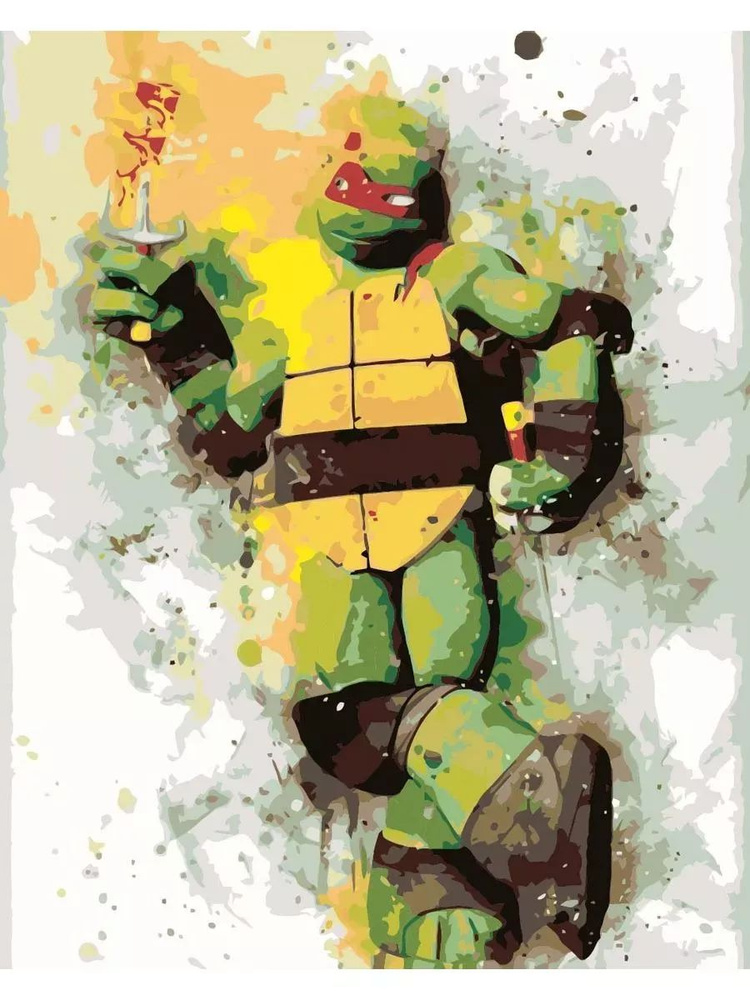 Картина по номерам Черепашки ниндзя Раф Размер 40х50, на холсте на ...