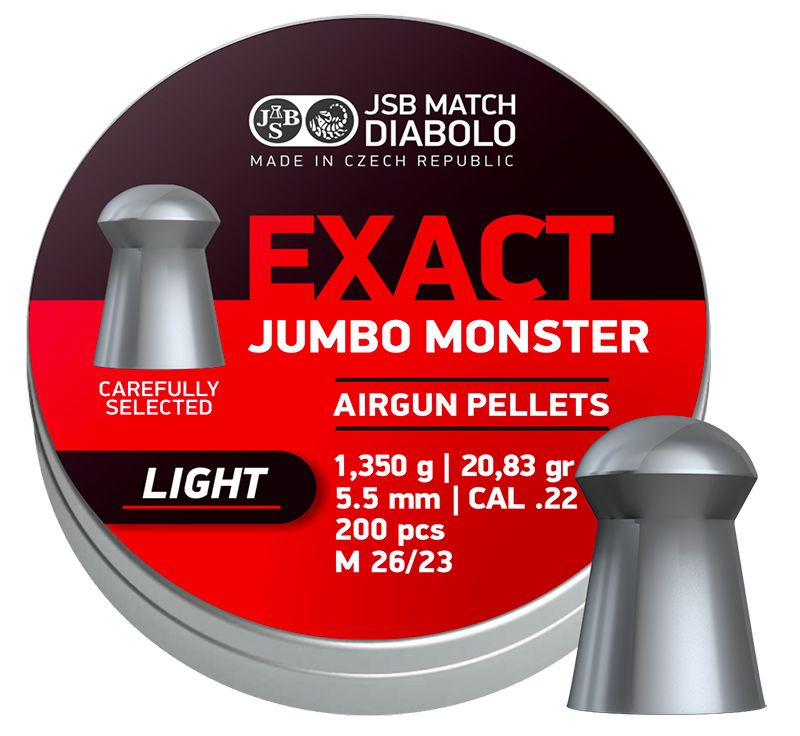 Пули JSB Exact Jumbo Monster Light 5,52 мм, 1,350 грамм, 200 штук #1