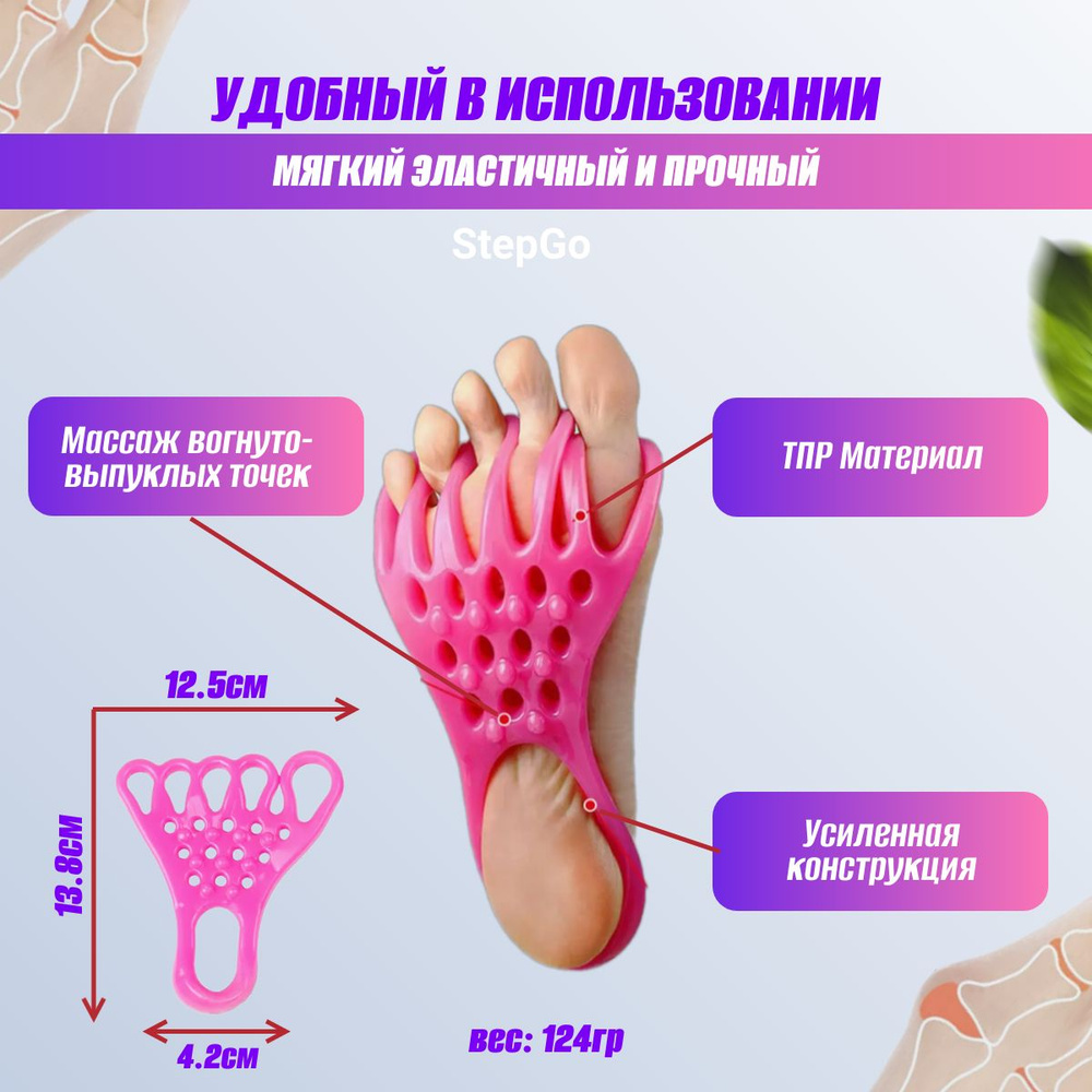 Фитнес резинки для ног, Растягиватель для пальцев ног, эластичные ...