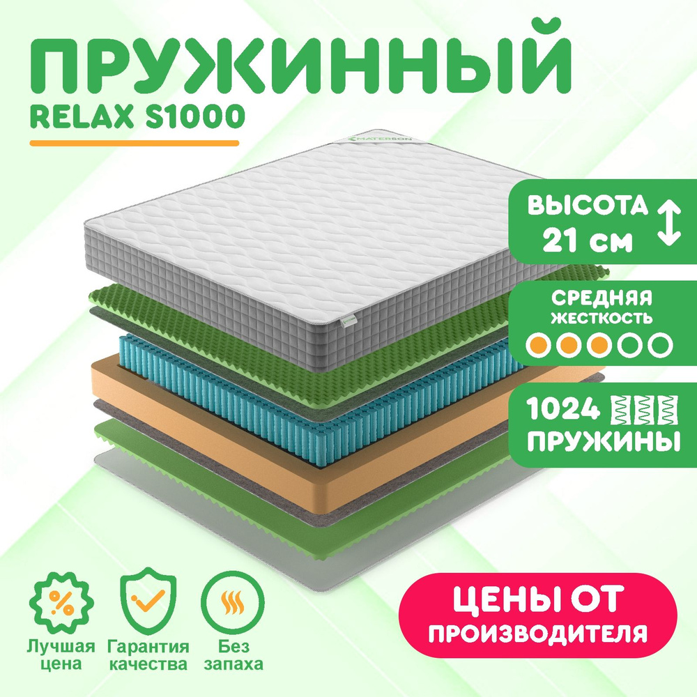 Матрас 170х195 Пружинный MATERSON Relax S1000 170x195 #1