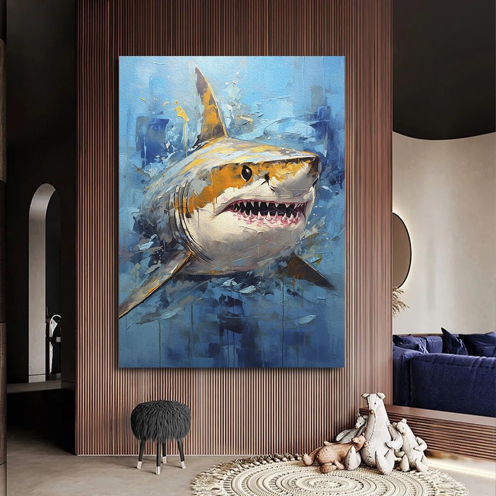 Картина с акулой, 30х40 см. #1