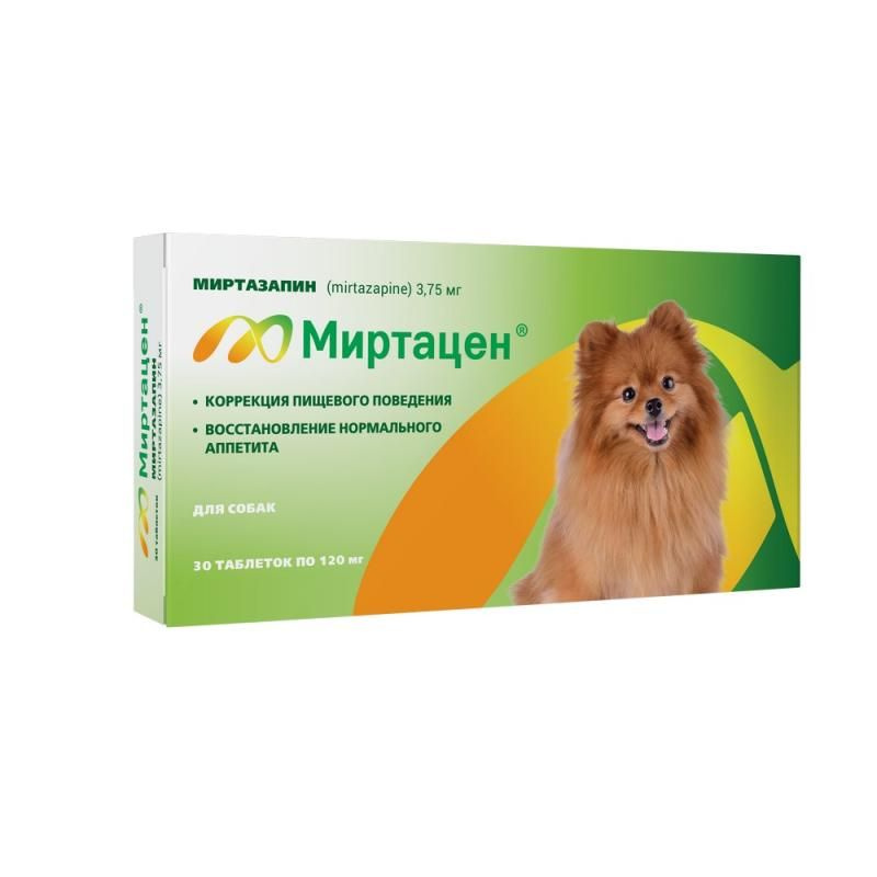 Миртацен 3,75 мг для собак, таблетки, № 30 - купить с доставкой по ...