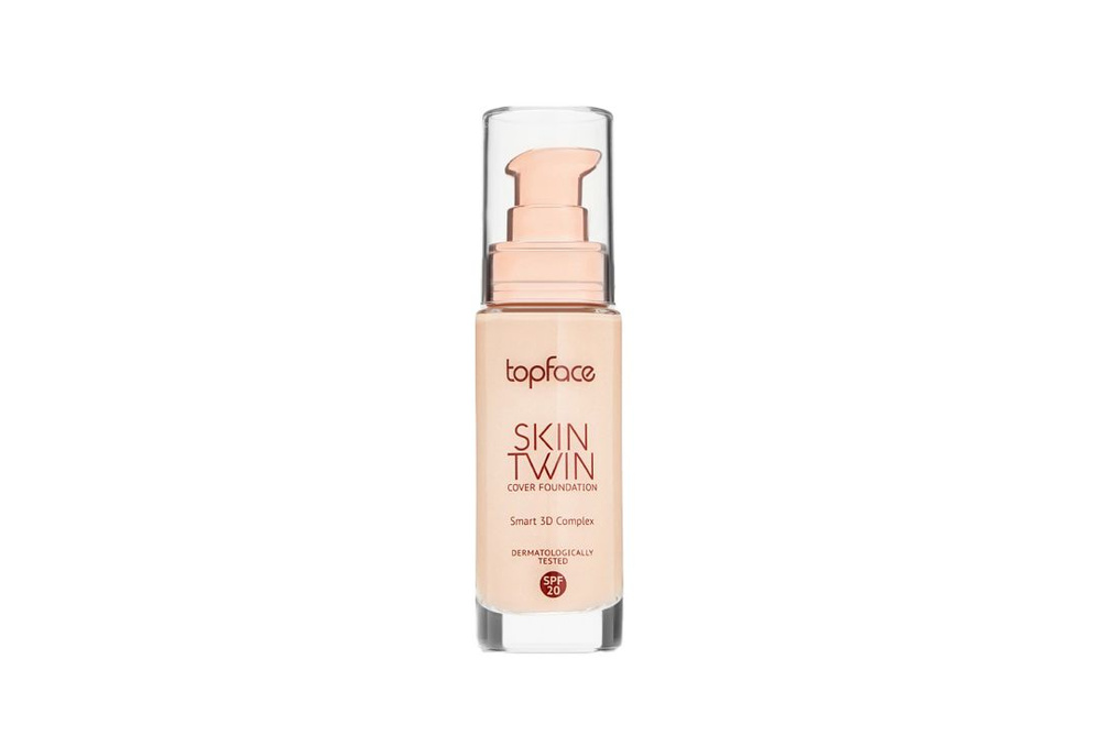 Тональный крем с натуральным финишем SPF20 Topface Skin Twin Cover Foundation  #1